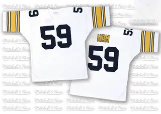 Authentic Men's Jack Ham Pittsburgh Steelers Mitchell and Ness Throwback Jersey - White