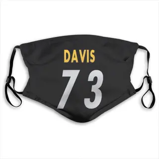 Carlos Davis Pittsburgh Steelers Washabl & Reusable Face Mask - Black