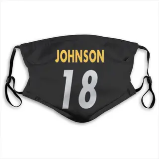 Diontae Johnson Pittsburgh Steelers Washabl & Reusable Face Mask - Black