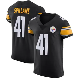 Elite Men's Robert Spillane Pittsburgh Steelers Nike Team Color Vapor Untouchable Jersey - Black