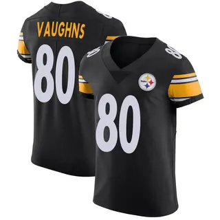 Elite Men's Tyler Vaughns Pittsburgh Steelers Nike Team Color Vapor Untouchable Jersey - Black