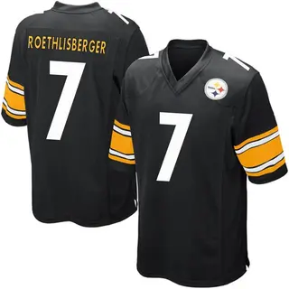 Game Men's Ben Roethlisberger Pittsburgh Steelers Nike Team Color Jersey - Black