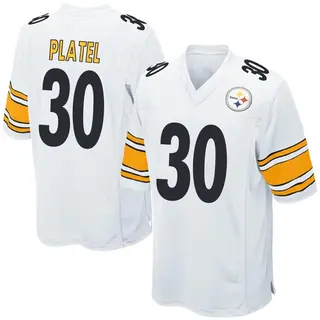 Game Men's Carlins Platel Pittsburgh Steelers Nike Jersey - White