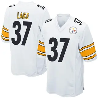 Game Men's Carnell Lake Pittsburgh Steelers Nike Jersey - White