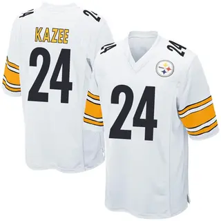 Game Men's Damontae Kazee Pittsburgh Steelers Nike Jersey - White