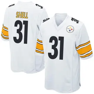 Game Men's Donnie Shell Pittsburgh Steelers Nike Jersey - White