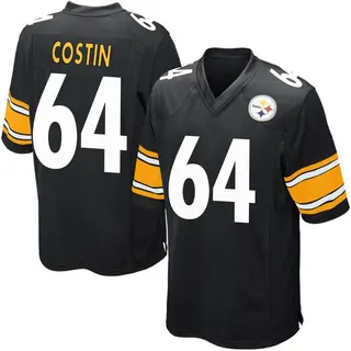 Game Men's Doug Costin Pittsburgh Steelers Nike Team Color Jersey - Black