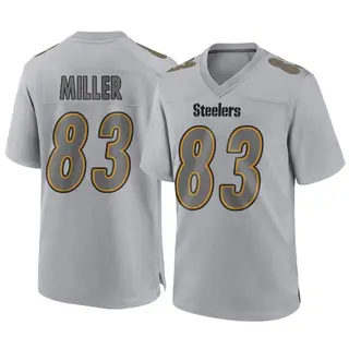 Game Men's Heath Miller Pittsburgh Steelers Nike Atmosphere Fashion Jersey - Gray