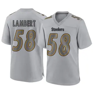 Game Men's Jack Lambert Pittsburgh Steelers Nike Atmosphere Fashion Jersey - Gray
