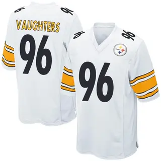 Game Men's James Vaughters Pittsburgh Steelers Nike Jersey - White
