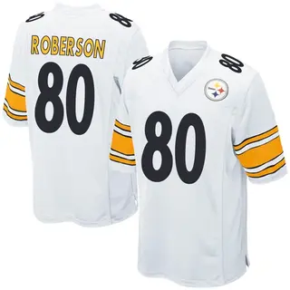 Game Men's Jaquarii Roberson Pittsburgh Steelers Nike Jersey - White