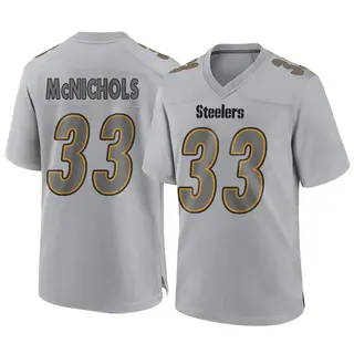 Game Men's Jeremy McNichols Pittsburgh Steelers Nike Atmosphere Fashion Jersey - Gray