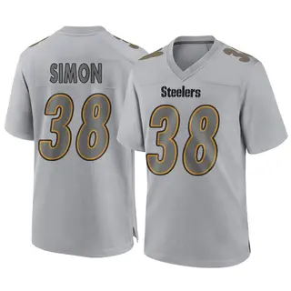 Game Men's John Simon Pittsburgh Steelers Nike Atmosphere Fashion Jersey - Gray