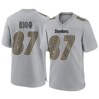 Game Men's Justin Rigg Pittsburgh Steelers Nike Atmosphere Fashion Jersey - Gray