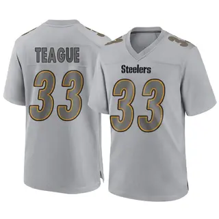 Game Men's Master Teague Pittsburgh Steelers Nike Atmosphere Fashion Jersey - Gray