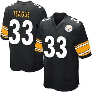 Game Men's Master Teague Pittsburgh Steelers Nike Team Color Jersey - Black