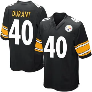 Game Men's Mataeo Durant Pittsburgh Steelers Nike Team Color Jersey - Black