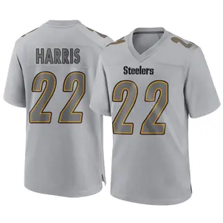 Game Men's Najee Harris Pittsburgh Steelers Nike Atmosphere Fashion Jersey - Gray