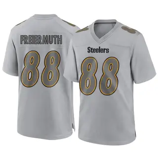 Game Men's Pat Freiermuth Pittsburgh Steelers Nike Atmosphere Fashion Jersey - Gray
