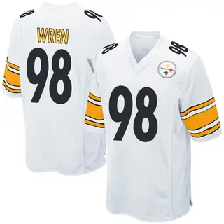 Game Men's Renell Wren Pittsburgh Steelers Nike Jersey - White