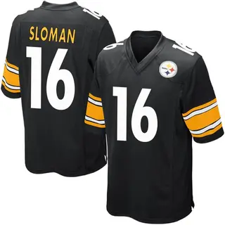 Game Men's Sam Sloman Pittsburgh Steelers Nike Team Color Jersey - Black
