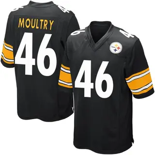 Game Men's T.D. Moultry Pittsburgh Steelers Nike Team Color Jersey - Black