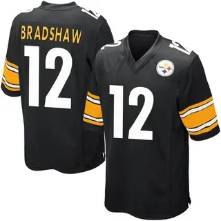 Game Men's Terry Bradshaw Pittsburgh Steelers Nike Team Color Jersey - Black