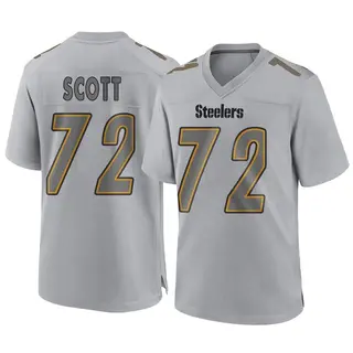Game Men's Trent Scott Pittsburgh Steelers Nike Atmosphere Fashion Jersey - Gray