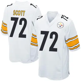 Game Men's Trent Scott Pittsburgh Steelers Nike Jersey - White
