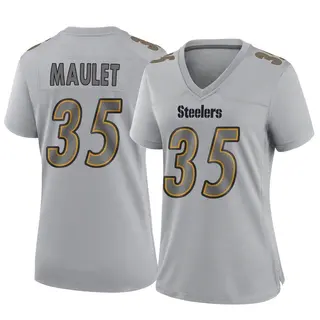 Game Women's Arthur Maulet Pittsburgh Steelers Nike Atmosphere Fashion Jersey - Gray