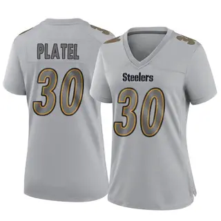 Game Women's Carlins Platel Pittsburgh Steelers Nike Atmosphere Fashion Jersey - Gray