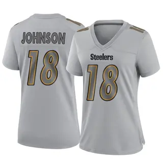 Game Women's Diontae Johnson Pittsburgh Steelers Nike Atmosphere Fashion Jersey - Gray