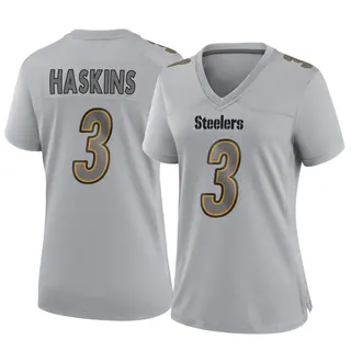Game Women's Dwayne Haskins Pittsburgh Steelers Nike Atmosphere Fashion Jersey - Gray