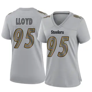 Game Women's Greg Lloyd Pittsburgh Steelers Nike Atmosphere Fashion Jersey - Gray