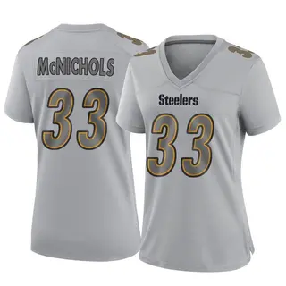 Game Women's Jeremy McNichols Pittsburgh Steelers Nike Atmosphere Fashion Jersey - Gray