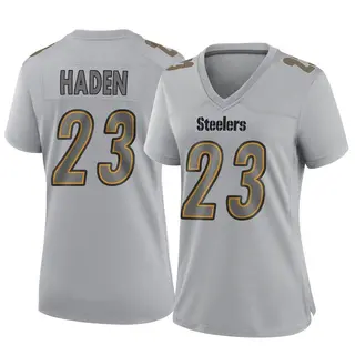 Game Women's Joe Haden Pittsburgh Steelers Nike Atmosphere Fashion Jersey - Gray