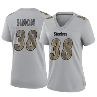 Game Women's John Simon Pittsburgh Steelers Nike Atmosphere Fashion Jersey - Gray
