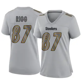 Game Women's Justin Rigg Pittsburgh Steelers Nike Atmosphere Fashion Jersey - Gray