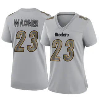 Game Women's Mike Wagner Pittsburgh Steelers Nike Atmosphere Fashion Jersey - Gray