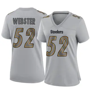 Game Women's Mike Webster Pittsburgh Steelers Nike Atmosphere Fashion Jersey - Gray