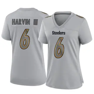 Game Women's Pressley Harvin III Pittsburgh Steelers Nike Atmosphere Fashion Jersey - Gray