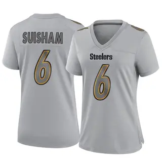 Game Women's Shaun Suisham Pittsburgh Steelers Nike Atmosphere Fashion Jersey - Gray