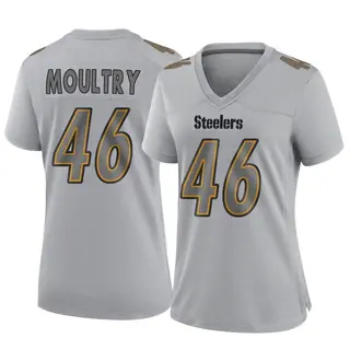 Game Women's T.D. Moultry Pittsburgh Steelers Nike Atmosphere Fashion Jersey - Gray