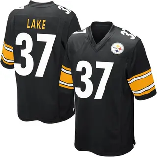 Game Youth Carnell Lake Pittsburgh Steelers Nike Team Color Jersey - Black