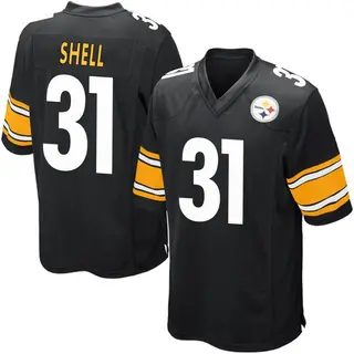 Game Youth Donnie Shell Pittsburgh Steelers Nike Team Color Jersey - Black
