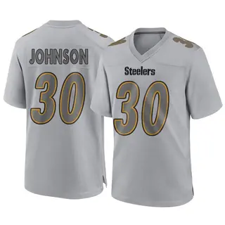 Game Youth Isaiah Johnson Pittsburgh Steelers Nike Atmosphere Fashion Jersey - Gray