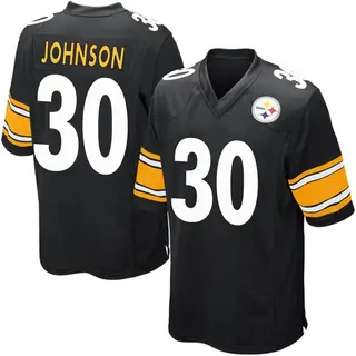 Game Youth Isaiah Johnson Pittsburgh Steelers Nike Team Color Jersey - Black