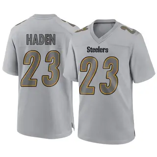 Game Youth Joe Haden Pittsburgh Steelers Nike Atmosphere Fashion Jersey - Gray