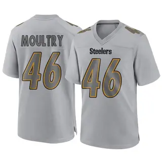 Game Youth T.D. Moultry Pittsburgh Steelers Nike Atmosphere Fashion Jersey - Gray