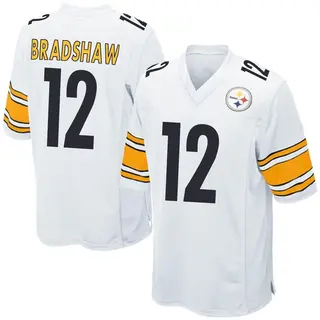 Game Youth Terry Bradshaw Pittsburgh Steelers Nike Jersey - White